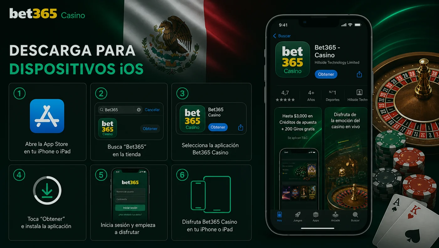 Descarga de Bet365 Casino para dispositivos iOS