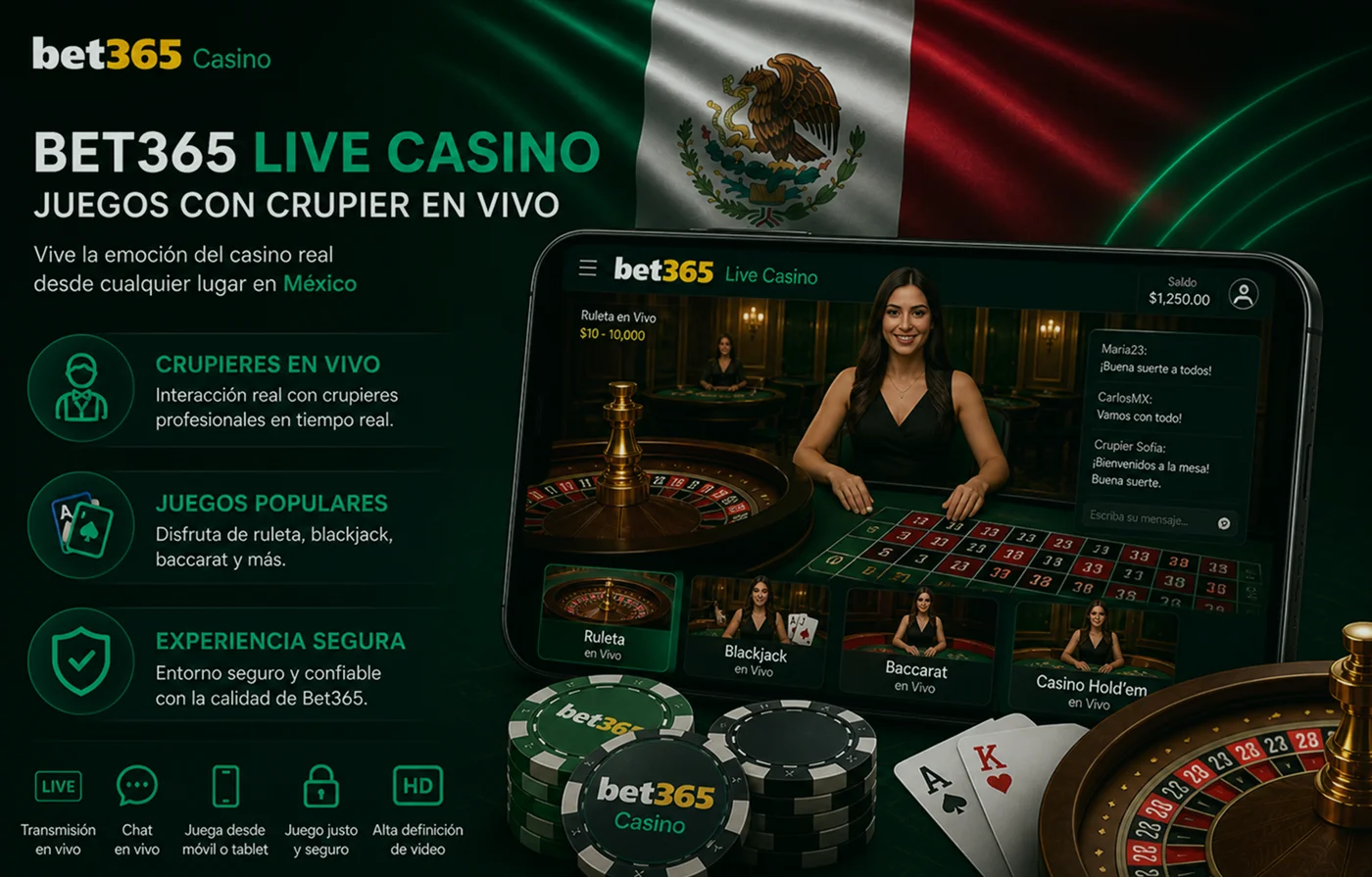 Bet365 Live Casino con juegos en vivo en México